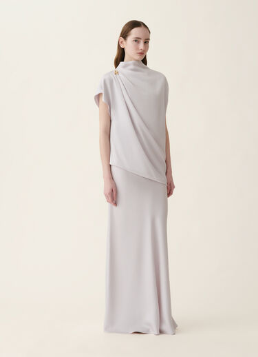 Top aus glänzendem Enver-Satin, steinfarben Fabiana Filippi Top aus glänzendem Enver-Satin, steinfarben Steinfarben TPD216F258D9820000
