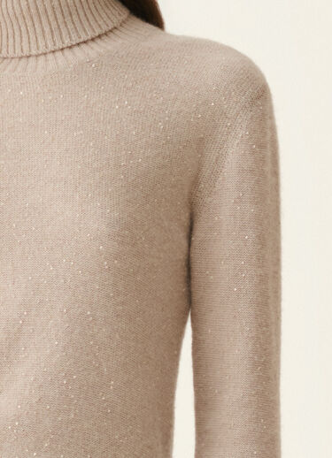 Rollkragenpullover aus Paillettengarn, Cachà Fabiana Filippi Rollkragenpullover aus Paillettengarn, Cachà Cachà MAD226F098D2960000