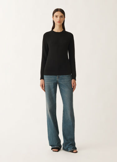 Fabiana Filippi Pullover aus aufgerautem Kaschmir, schwarz SCHWARZ MAD265F031N9000000