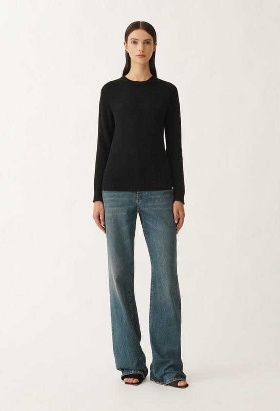 Fabiana Filippi Pullover aus aufgerautem Kaschmir, schwarz SCHWARZ MAD265F031N9000000