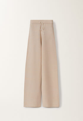 Fabiana Filippi Organic cotton and lurex trousers, sand SAND PAD265F425L2330000