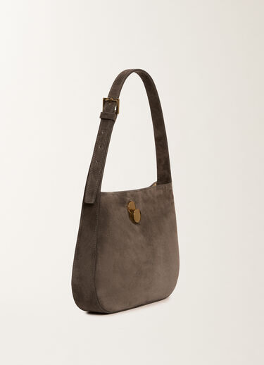 Fabiana Filippi Small Eclissi hobo bag in suede, smoke Grey BGD225A858L8070000