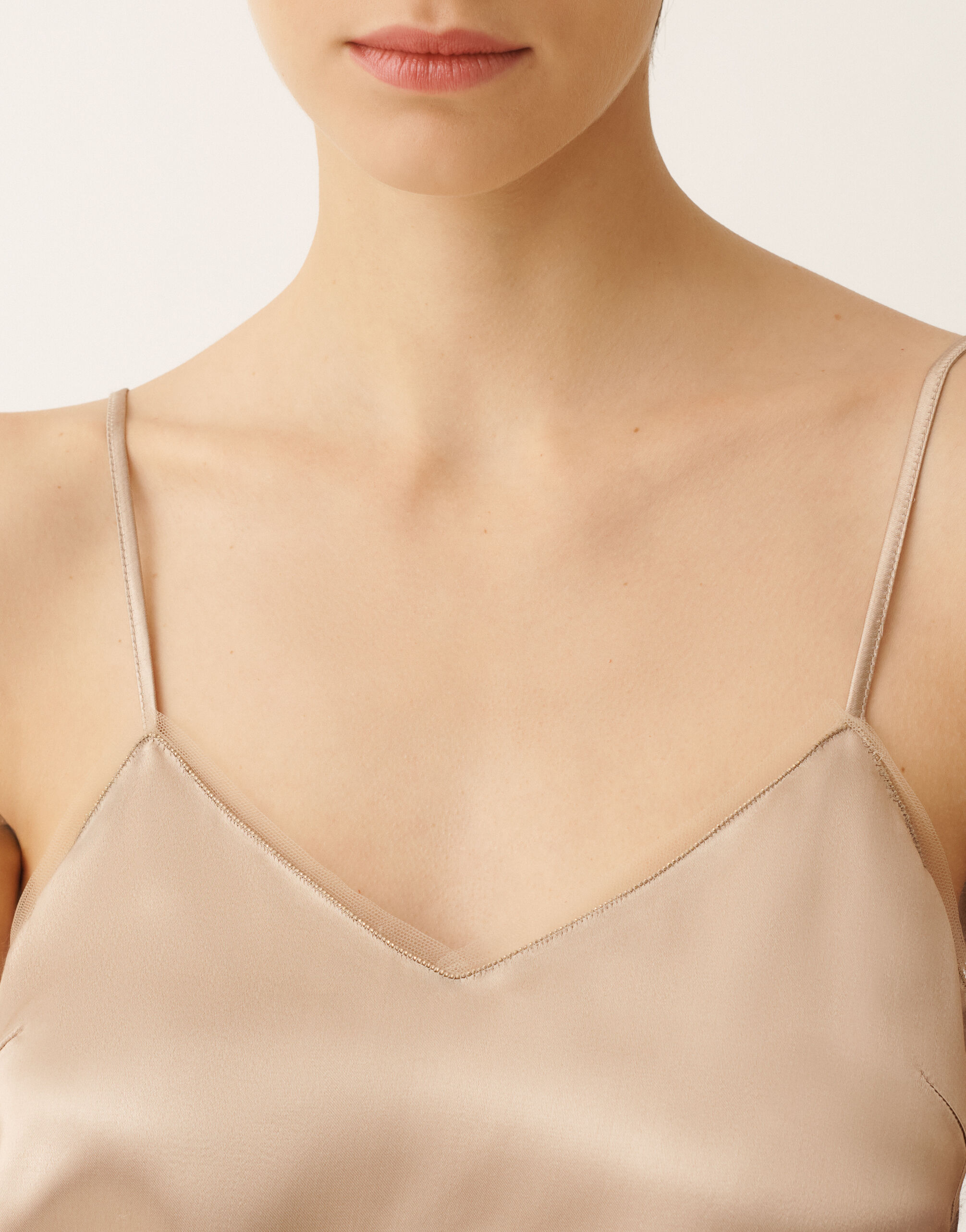 Fabiana Filippi Satin lingerie top, maple MAPLE TPD266F281L9090000