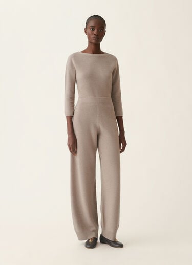 Fabiana Filippi Platinum trousers with lurex, mocha Mocha PAD216F336M3330000