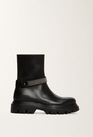 Fabiana Filippi Biker boots in calf leather, black Black ASD225A979L8230000