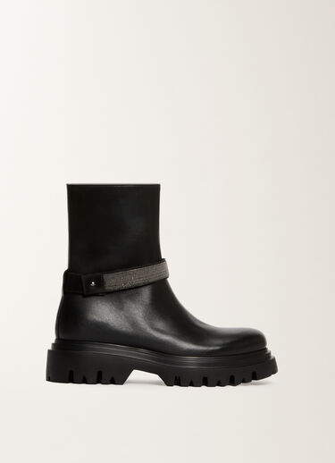 Fabiana Filippi Botas de motociclista en cuero de becerro, negro Negro ASD225A979L8230000