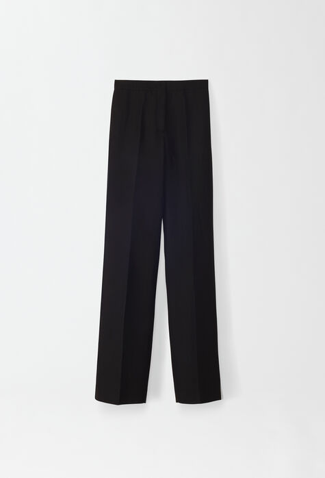 Fabiana Filippi Fluid linen and viscose trousers, black PAD274F533H4080000