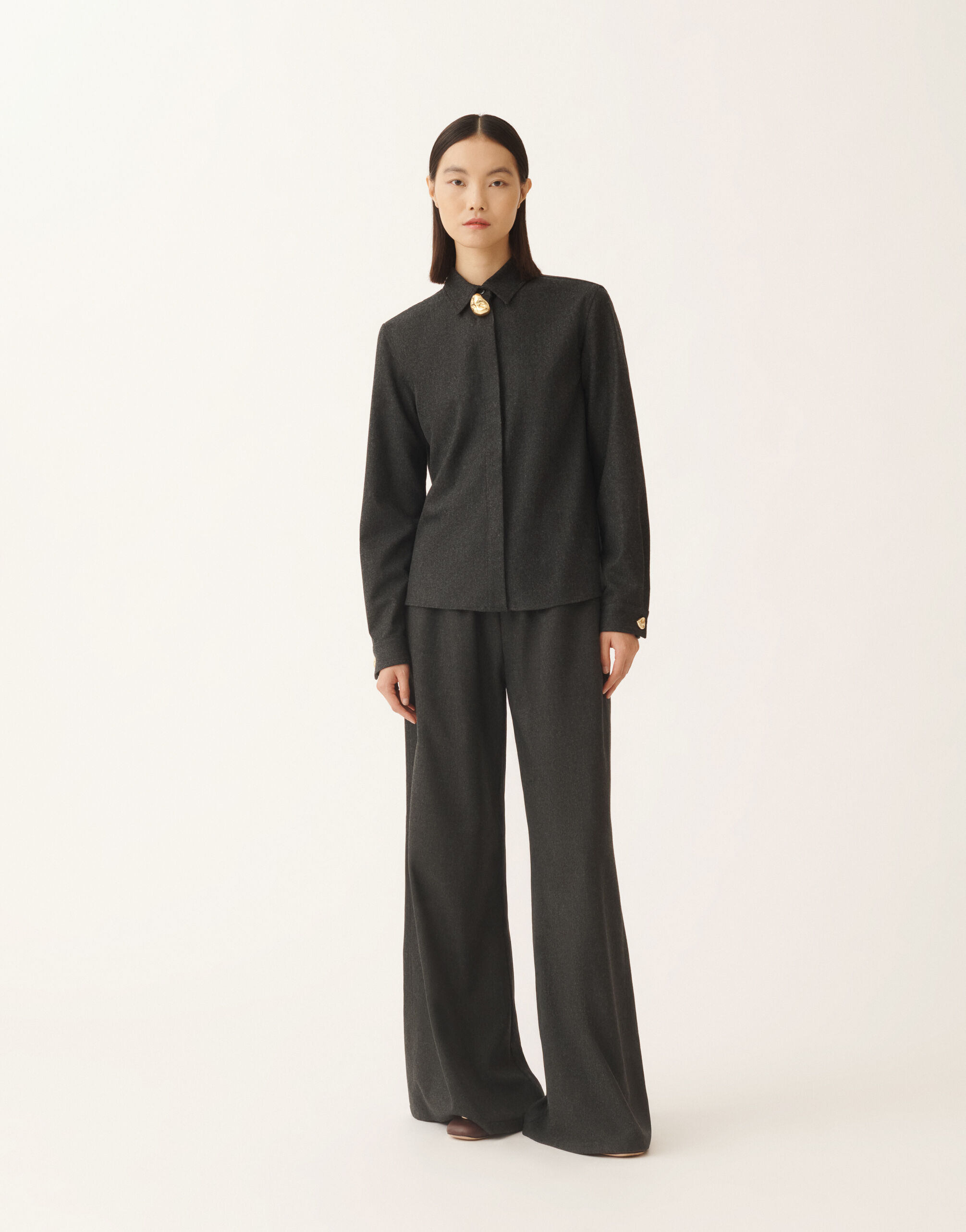 Fabiana Filippi Shirt in flannel, slate Grey CAD225F312D1860000