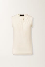 Fabiana Filippi Jersey vest top, butter WHITE JED215F377L5420000