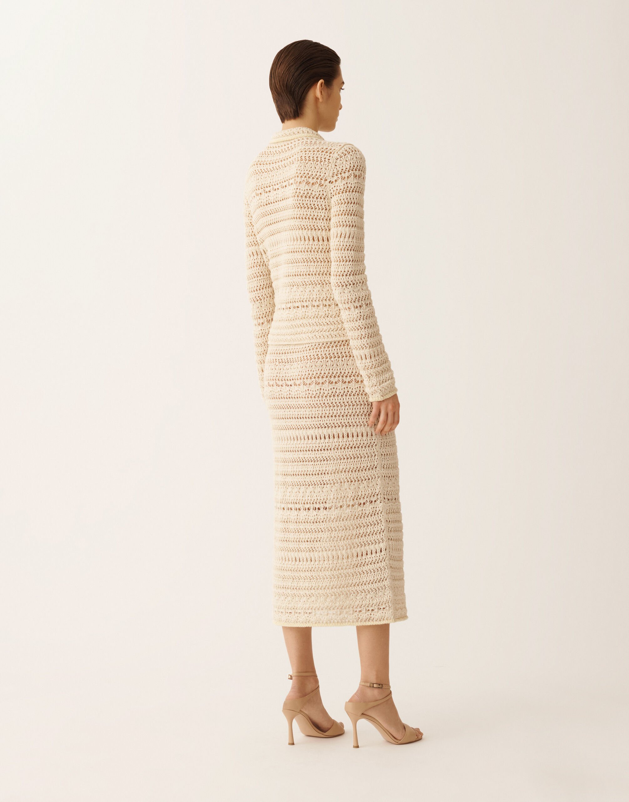 Fabiana Filippi Wool and cotton jacket with sequins, vanilla Vanilla GCD266F204L7350000