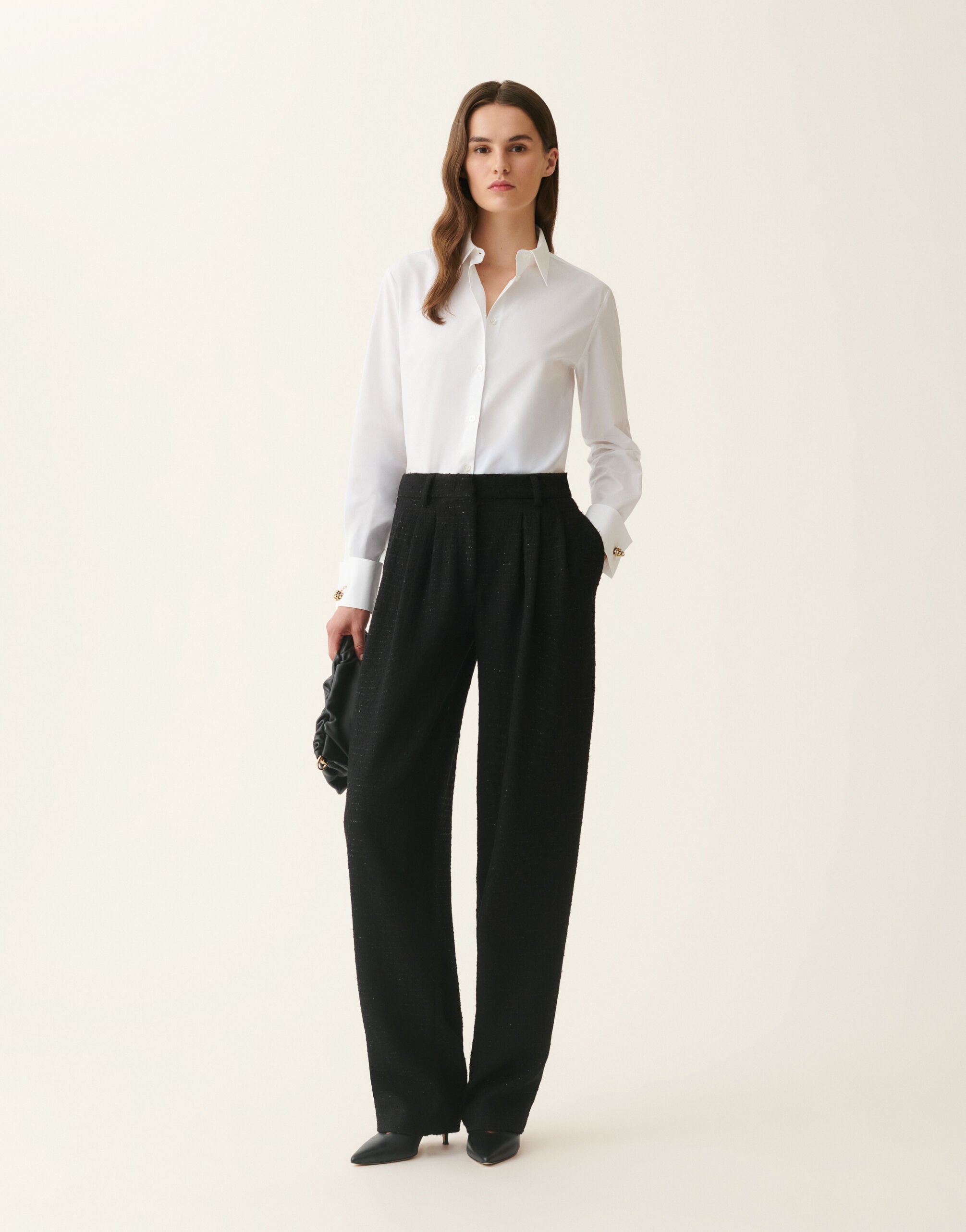 Fabiana Filippi Straight-cut poplin shirt, optic white Optic white CAD226F696M6640000