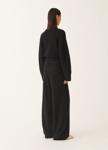 Fabiana Filippi Wool and silk trousers with sequins, black Black PAD215F391D2960000