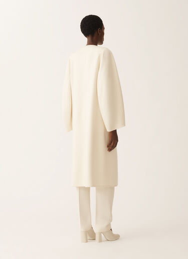 Fabiana Filippi Double cashmere coat, white WHITE CTD215F237D3380000
