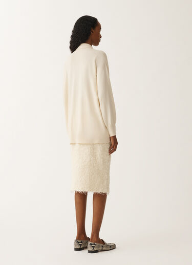 Fabiana Filippi Pullover aus Wolle und Baumwolle, vanillefarben WEISS MAD265F041L1620000