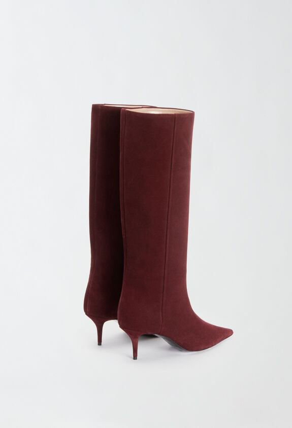 Fabiana Filippi SUEDE POINTED TOE BOOTS RED ASD214A894I9910000