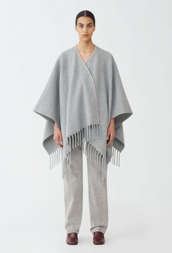 Fabiana Filippi Offenes Cape aus Platinum, steinfarben GRAU SAD224A935L1440000