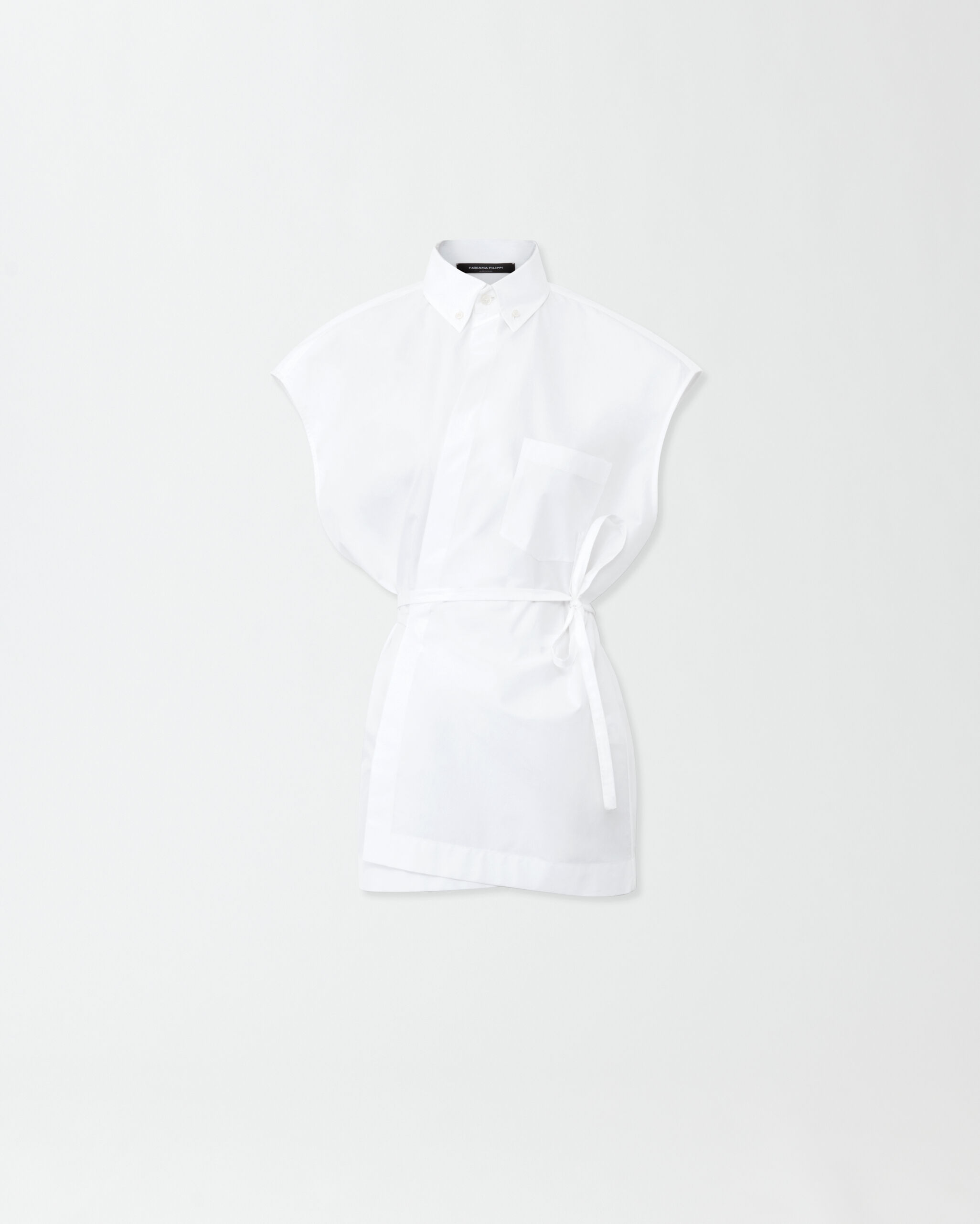 Fabiana Filippi Camicia in popeline, bianco ottico GCD274F543D6610000