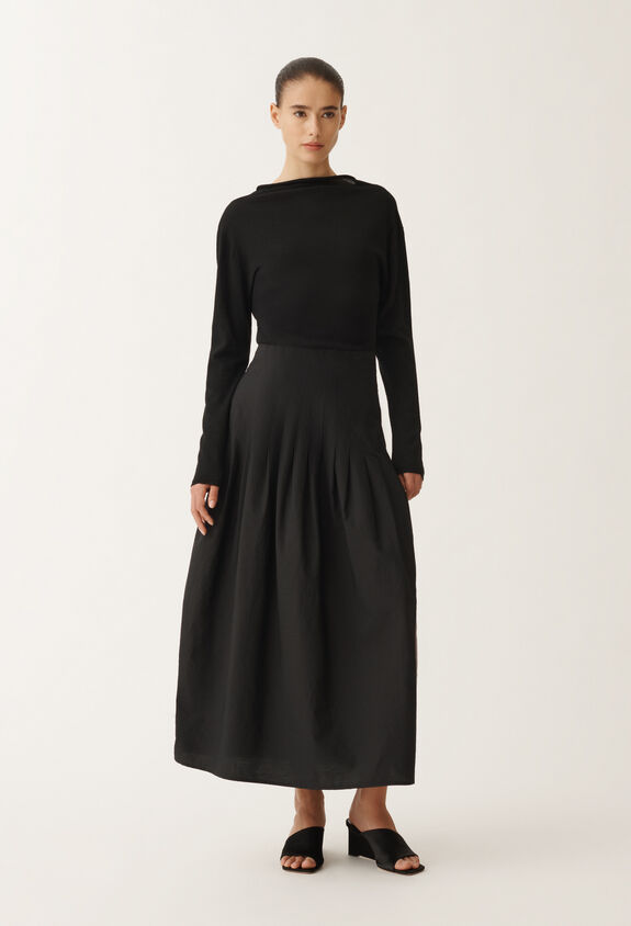 Fabiana Filippi Robe en laine et coton, noir NOIR ABD265F186L1770000