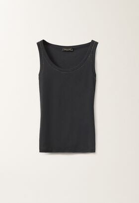 Fabiana Filippi Jersey vest top, midnight blue BLACK TPD265F630L2210000