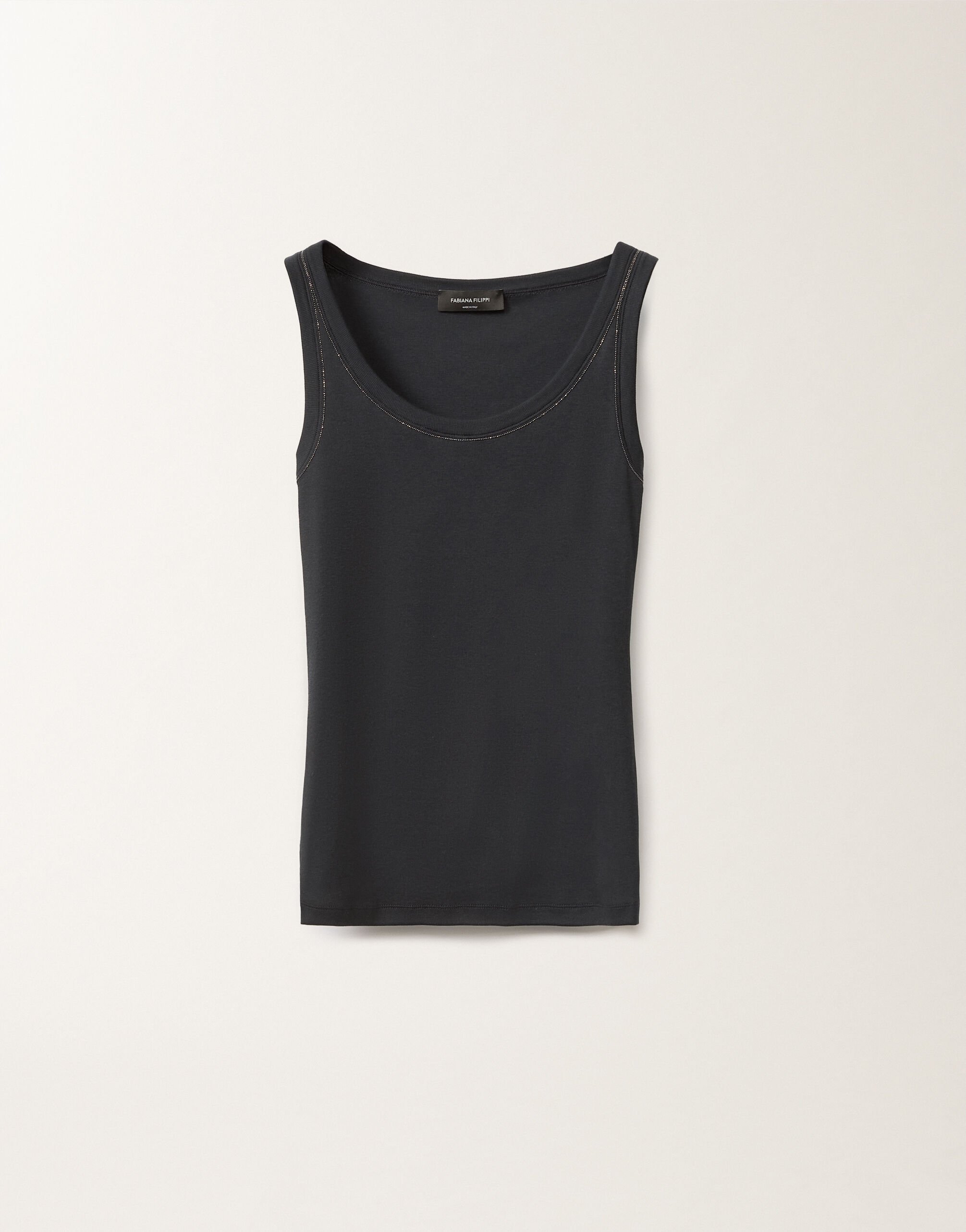 Fabiana Filippi Jersey vest top, midnight blue BLUE JED265F150L1800000