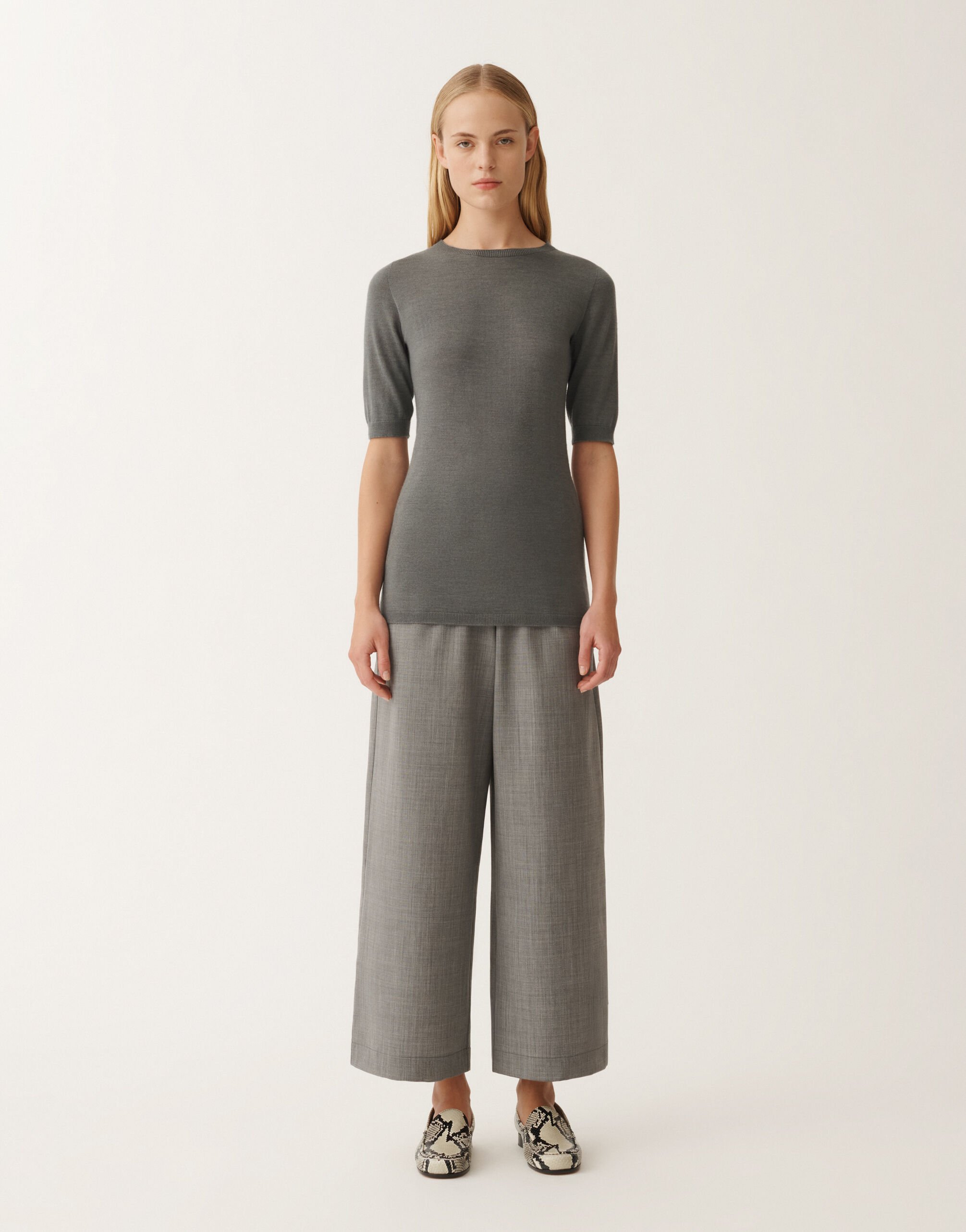 Fabiana Filippi Pullover aus Kaschmir und Seide, granitfarben GRAU MAD265F001N9070000