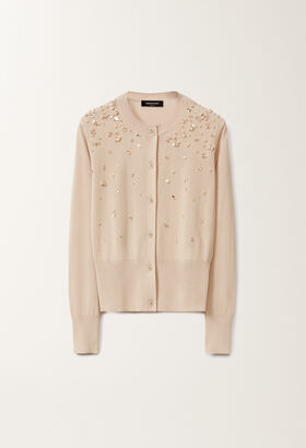 Fabiana Filippi Cotton cardigan, sand SAND MAD275F543L3350000