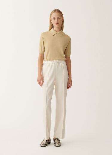 Fabiana Filippi Gubbio techno tailoring jogging trousers, butter WHITE PAD265F322D8070000