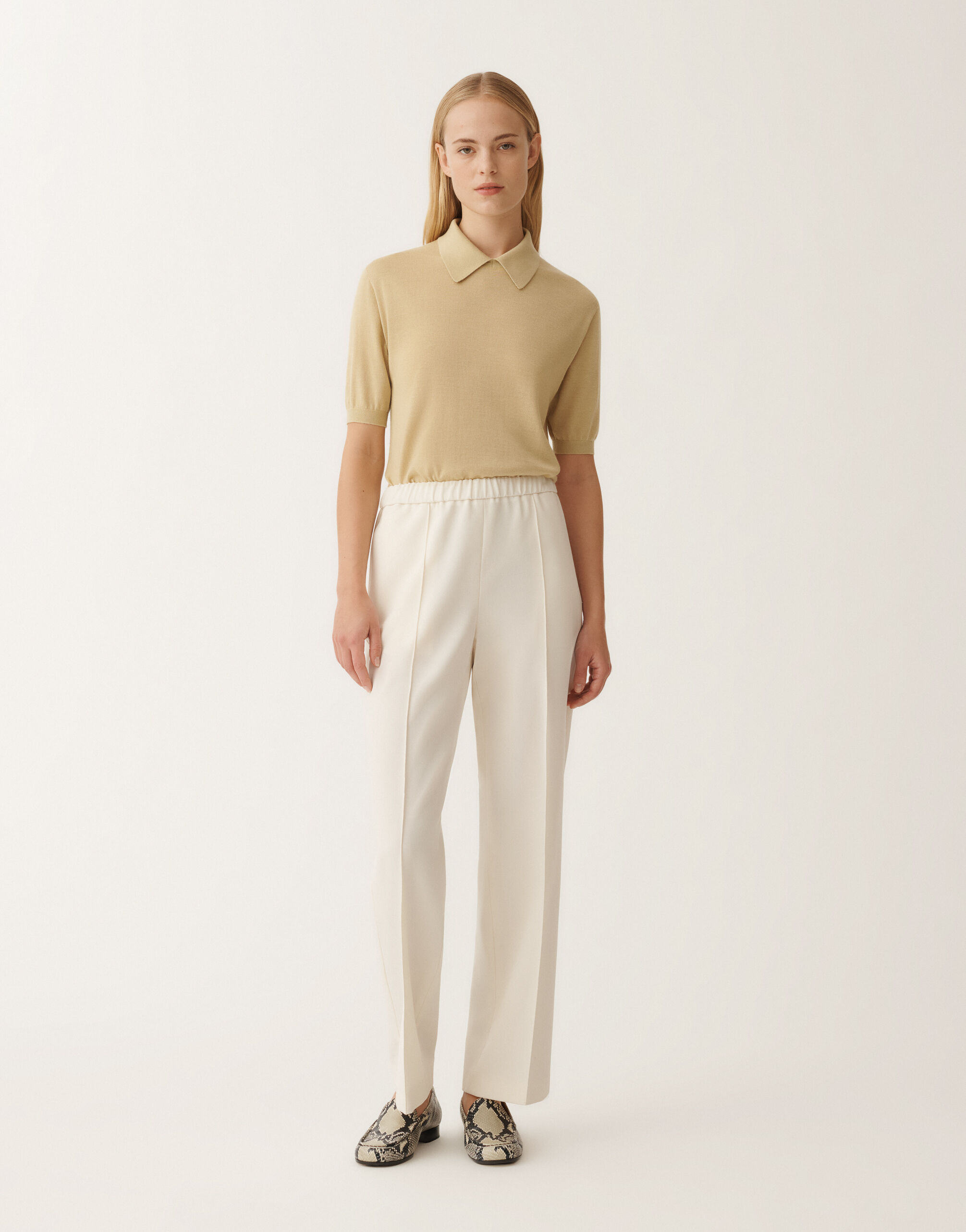 Fabiana Filippi Gubbio techno tailoring jogging trousers, butter WHITE PAD265F322D8070000