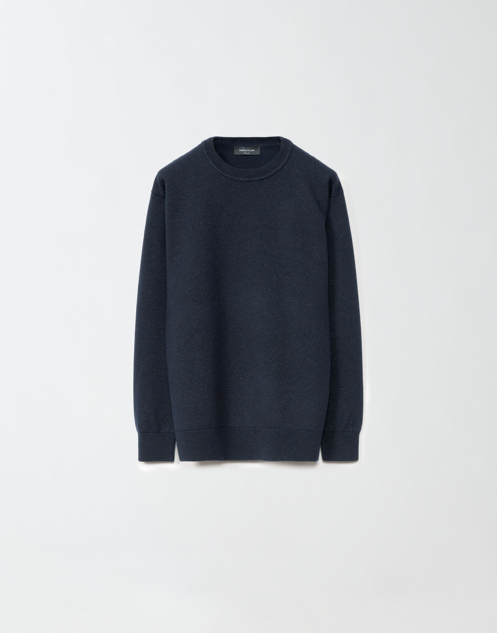 Platinum sweater with lurex ink blue for Women Fabiana Filippi