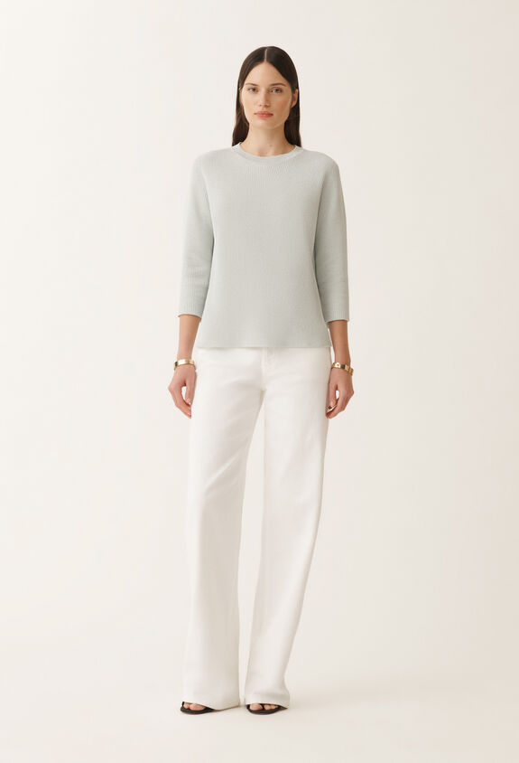 Fabiana Filippi Pull en coton biologique et lurex, vert d’eau VERT EAU MAD275F494L4520000