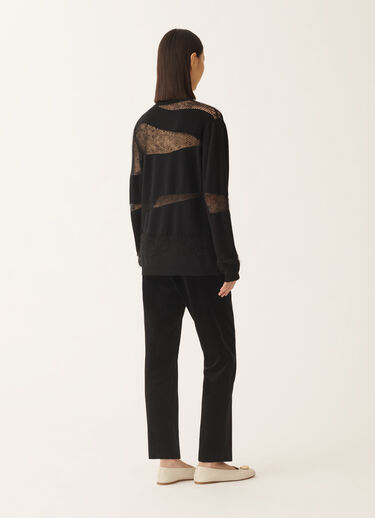 Fabiana Filippi Suéter en platino y mohair, negro Negro MAD225F507L6400000