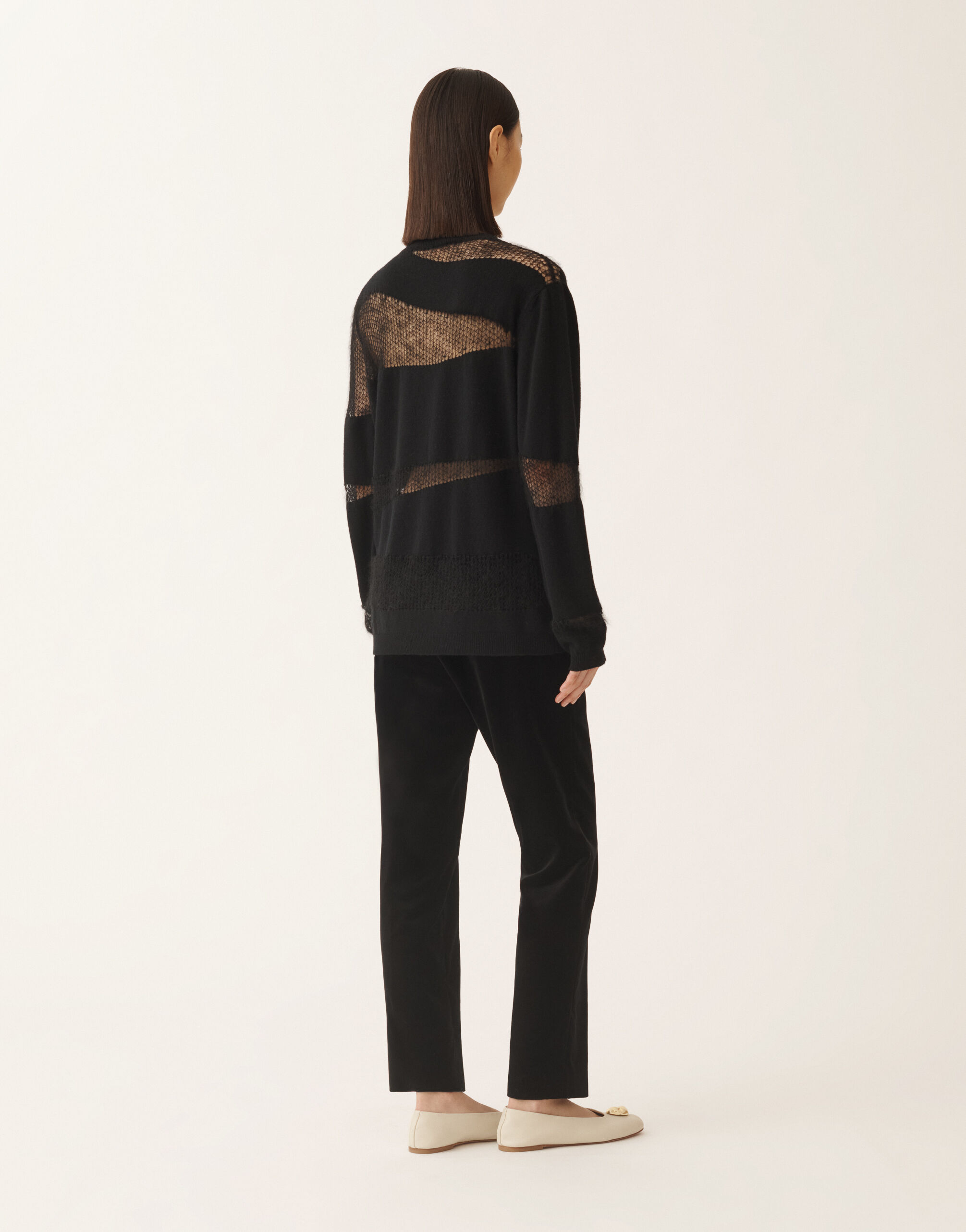 Fabiana Filippi Suéter en platino y mohair, negro Negro MAD225F507L6400000