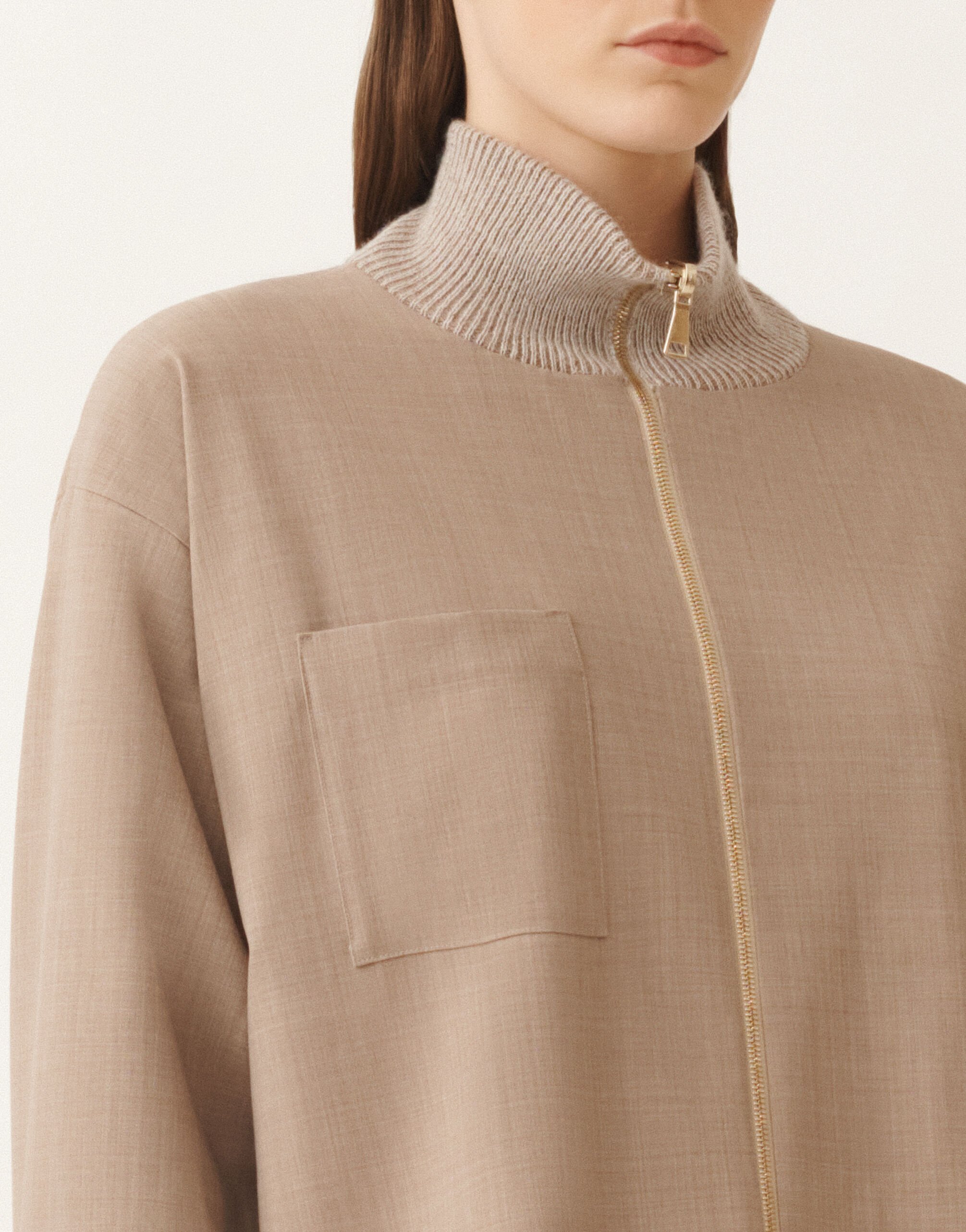 FABIANA FILIPPI カシミヤ シルク モヘヤ カーディガンジャケット Cardigan in Platinum and mohair, raffia for Women | Fabiana Filippi®