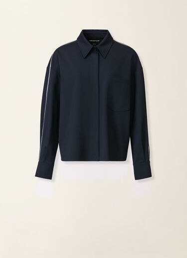 Fabiana Filippi Veste cropped en jersey point Milano, bleu nuit Bleu nuit GCD216F261M3100000