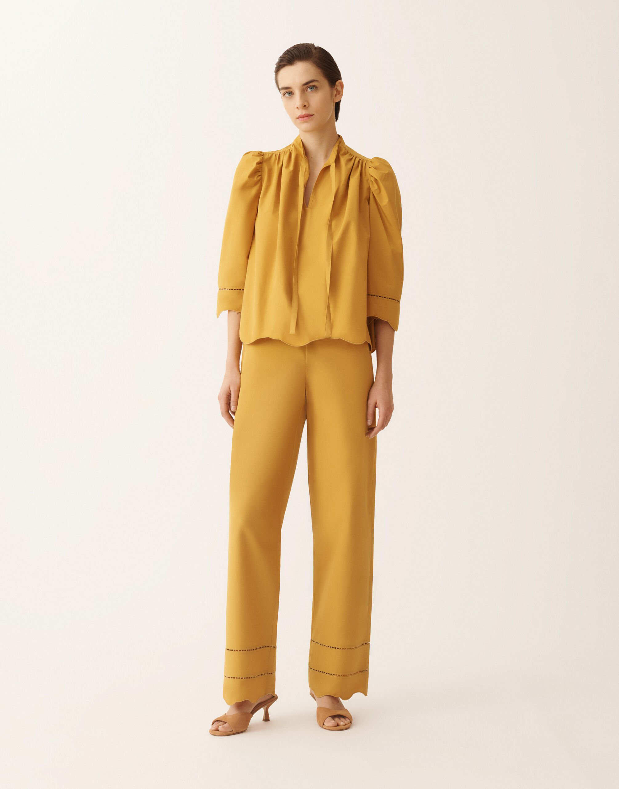 Top de popelina, mostaza Fabiana Filippi Top de popelina, mostaza MOSTAZA TPD276F740M1270000