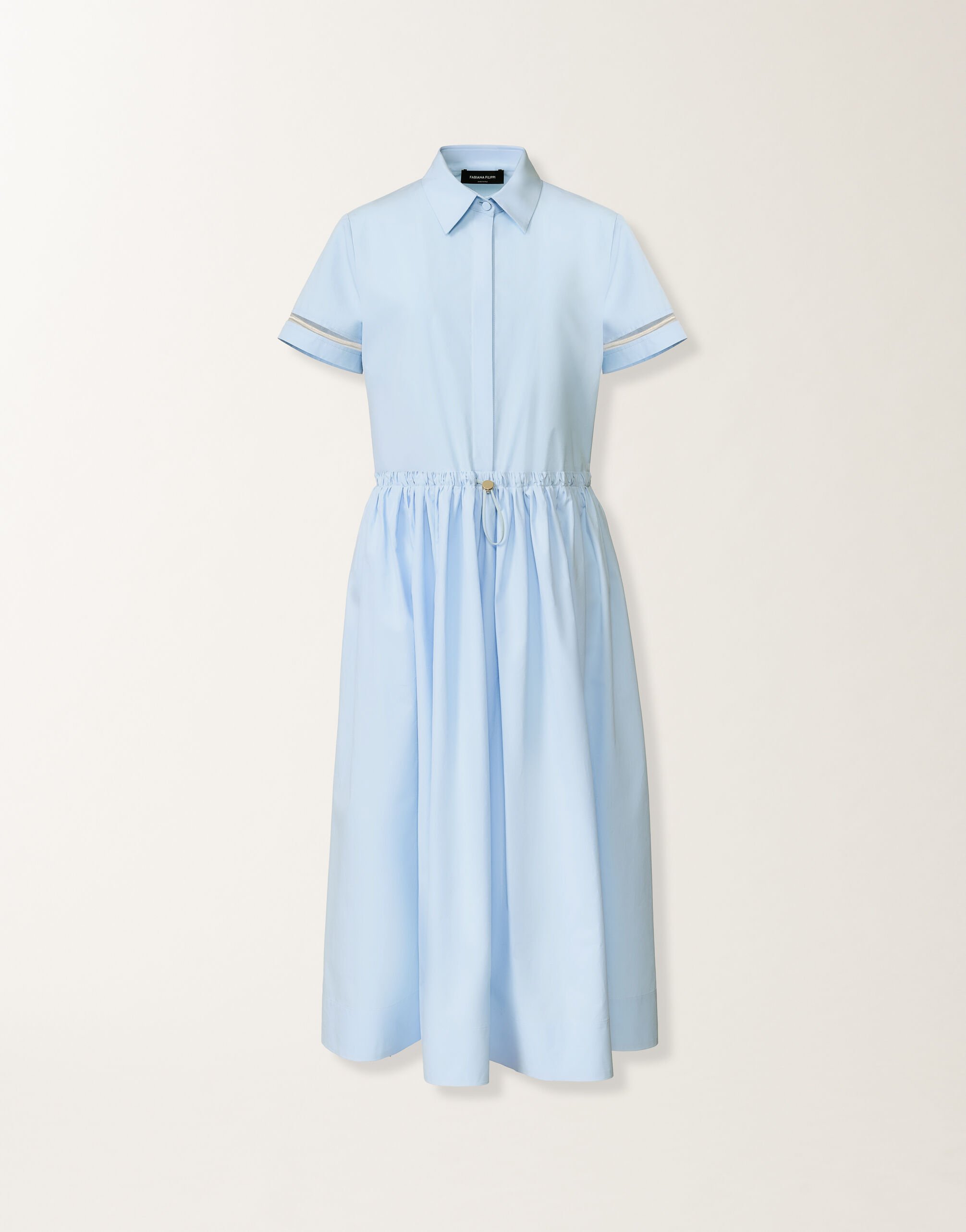 Fabiana Filippi Vestido polo de popelina azul cielo AZUL CIELO ABD276F642L5820000