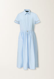 Fabiana Filippi Vestido polo de popelina azul cielo AZUL CIELO ABD276F642L5820000