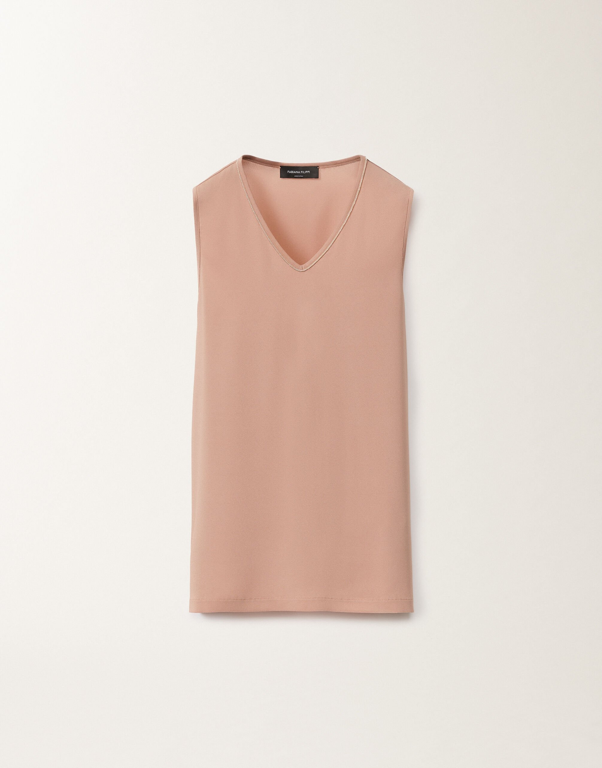 Fabiana Filippi Stretch sablé vest top, blush PINK TPD265F773L2350000