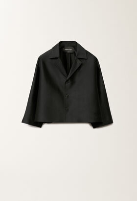 Fabiana Filippi Cotton and silk mikado jacket, black VANILLA GCD275F677D7870000