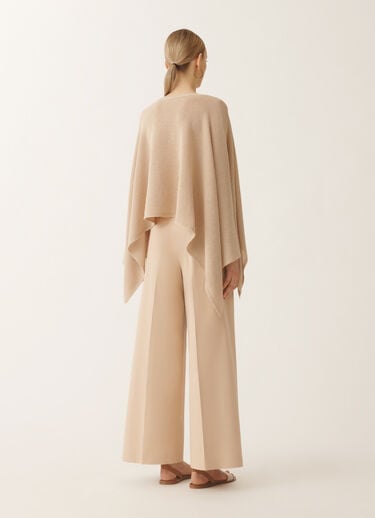 Fabiana Filippi Cotton and linen cape with sequins, sand SAND SAD275A010D2730000
