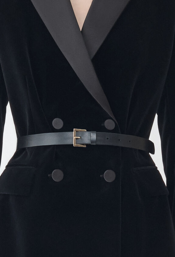 Fabiana Filippi Calfskin belt, black BLACK AAD224A956L1100000