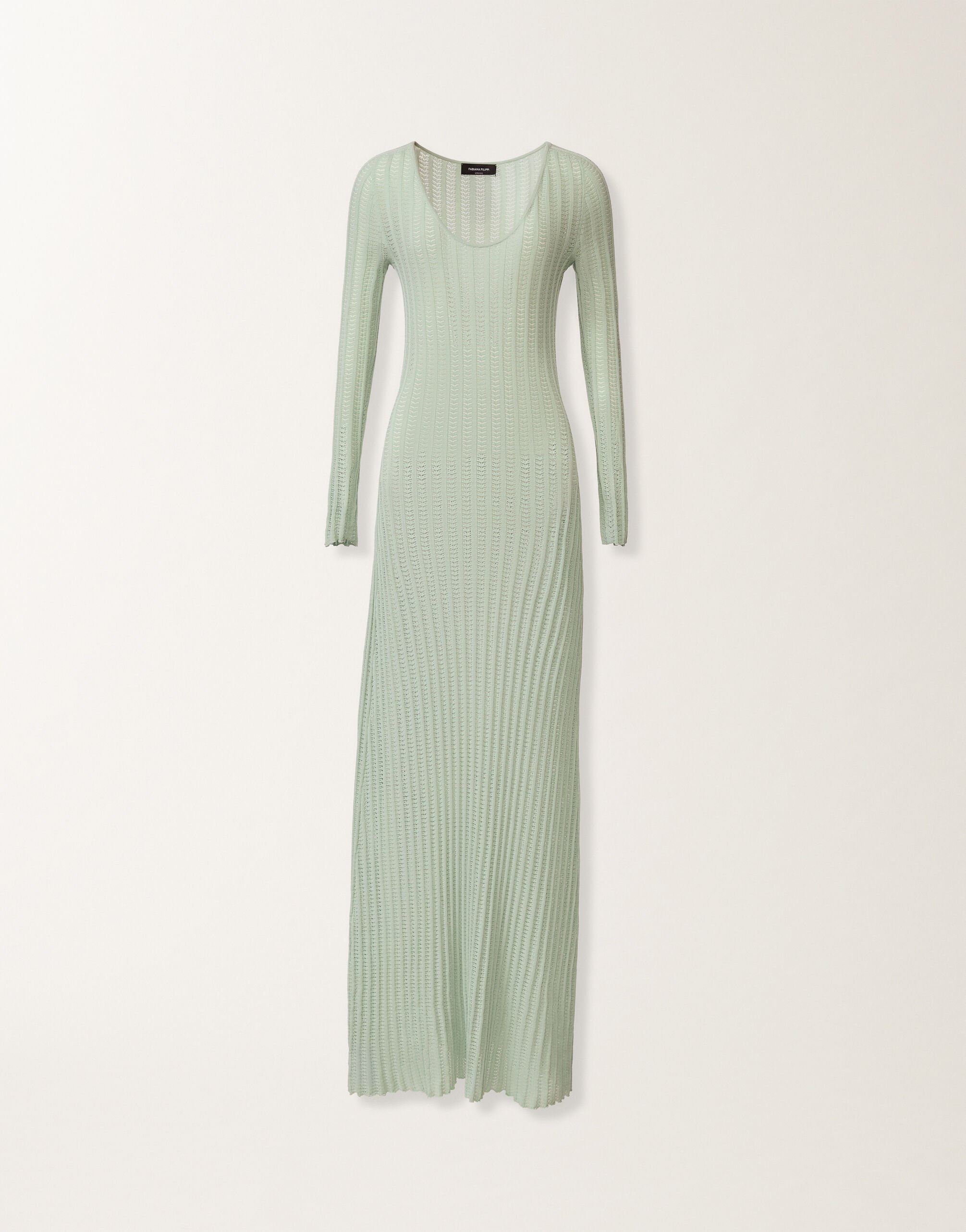 Fabiana Filippi Vestido largo de algodón orgánico, verde Ghirri Verde Ghirri ABD266F164D2900000
