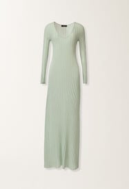 Fabiana Filippi Vestido largo de algodón orgánico, verde Ghirri Verde Ghirri ABD266F164D2900000