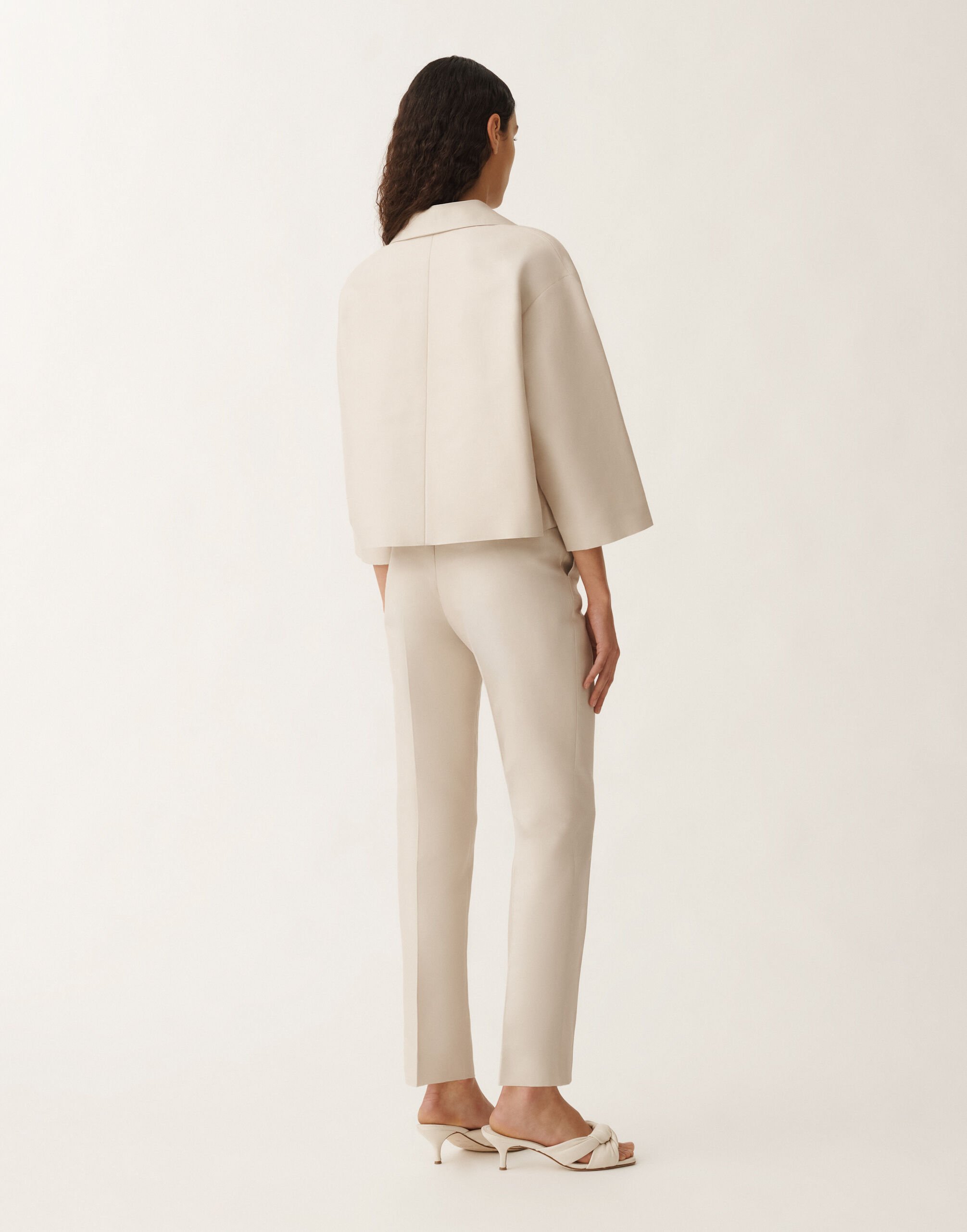 Fabiana Filippi Cotton and silk mikado jacket, greige BROWN GCD265F232D7870000