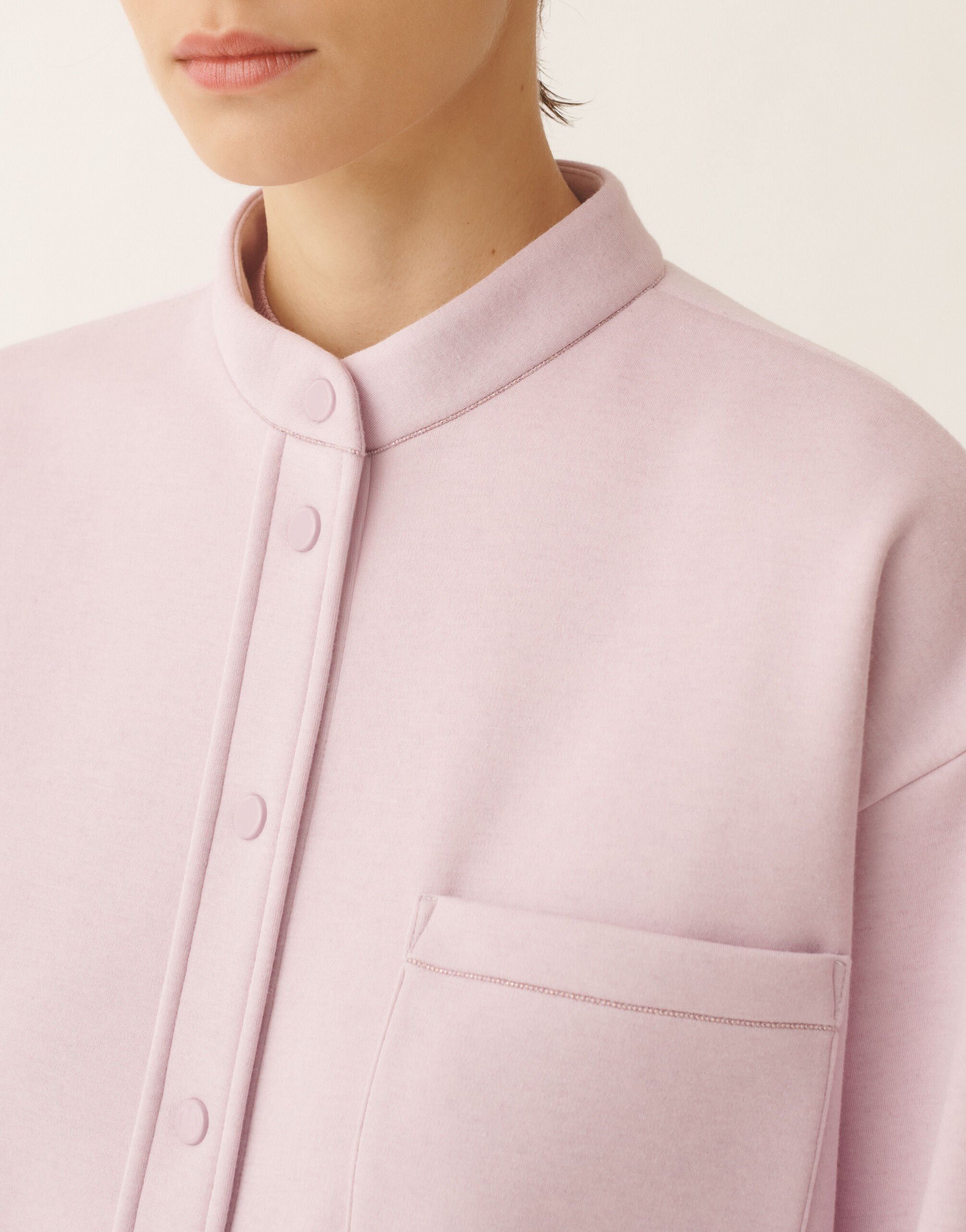 Fabiana Filippi Hemd aus Scuba-Kaschmir, rosa-lila Fliederrosa GCD266F302L7490000