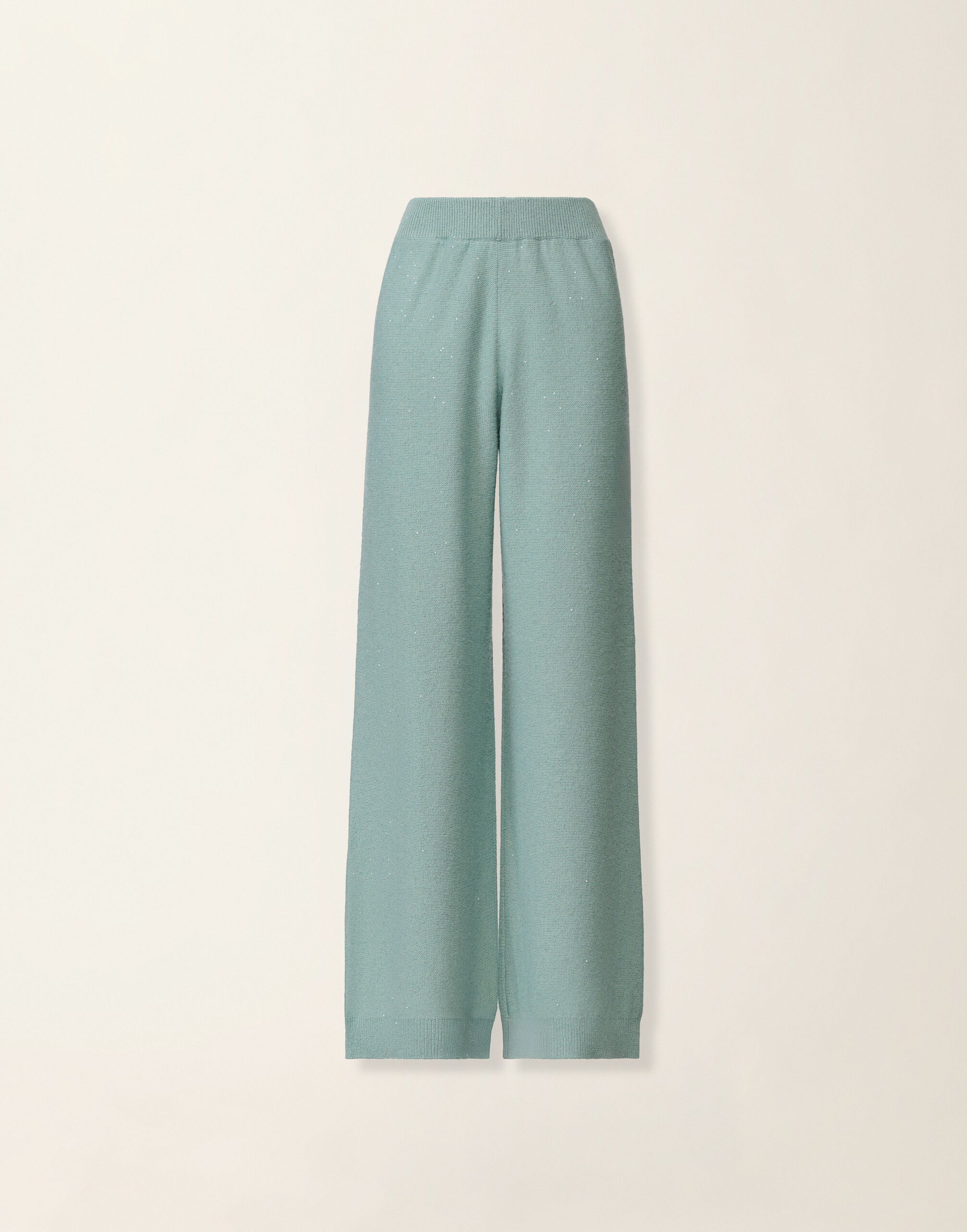 Fabiana Filippi Pantalon en laine et soie avec paillettes, vert Vert PAD216F391D2960000