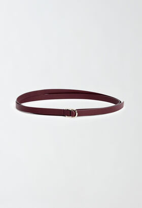 Fabiana Filippi NAPPA DOUBLE TOUR BELT WITH RING BUCKLE RED ABD214F139I9290000