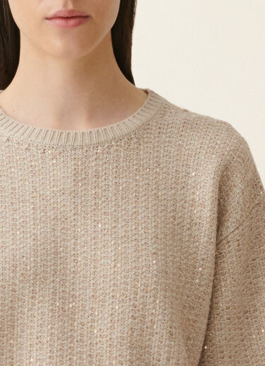 Fabiana Filippi Pull en Platinum avec paillettes, cachà Cachà MAD216F388M3270000