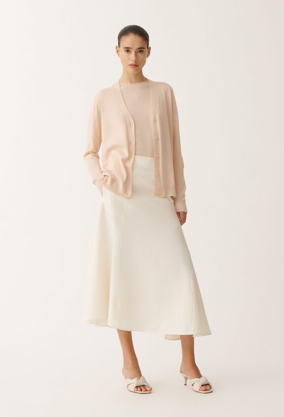 Fabiana Filippi Cashmere and silk cardigan, blush PINK MAD265F008N9070000