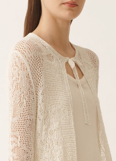 Long cardigan en micro-paillettes, mastic Fabiana Filippi Long cardigan en micro-paillettes, mastic MASTIC MAD276F507D8640000